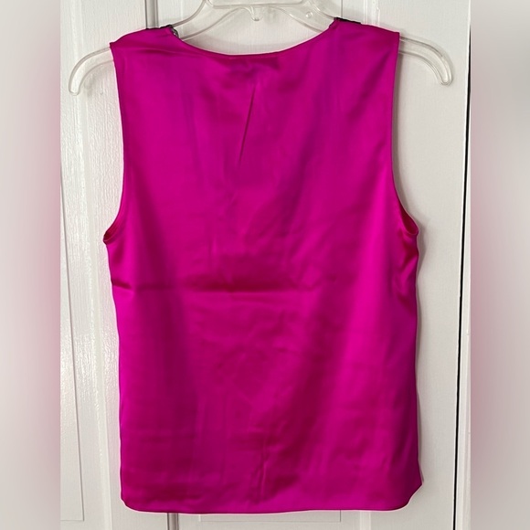 NWT! Generation Love "Aida" Lace Silk Tank hot pink & black XXS Sexy Romantic - Picture 7 of 13